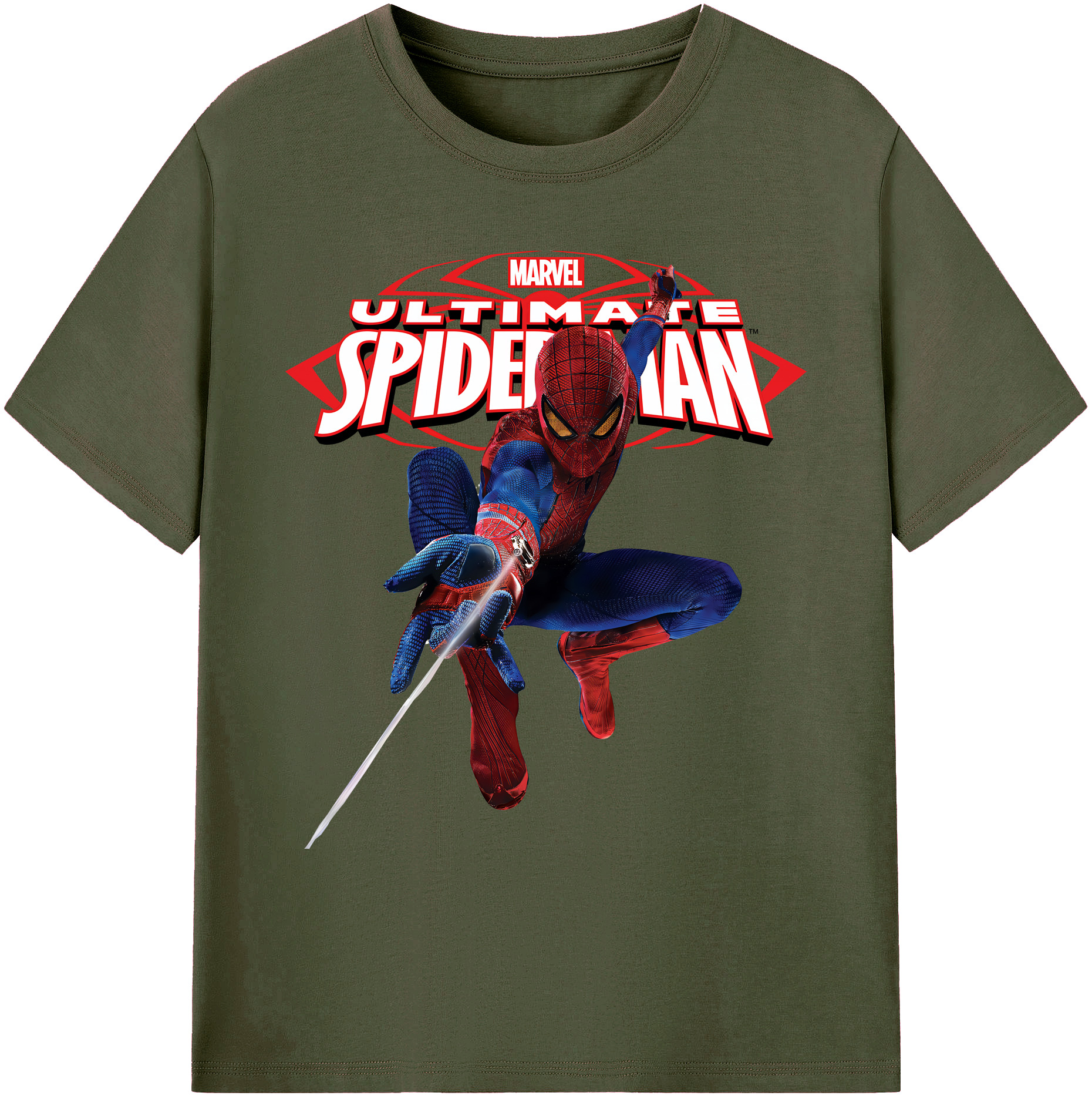 （画像用） Spider Man スパイダーマン 綿100％ メンズ半袖Tシャツ｜肌触りやわらか＆通気性
